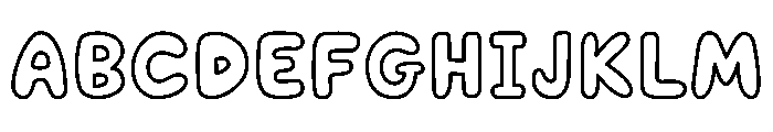 Puffy Soda Outline Font UPPERCASE