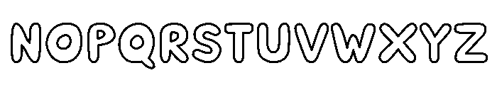 Puffy Soda Outline Font UPPERCASE