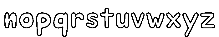 Puffy Soda Outline Font LOWERCASE