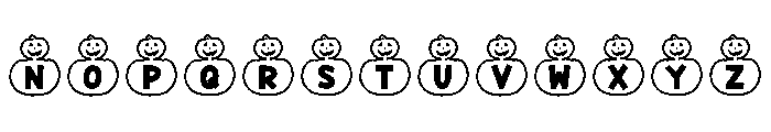 Pumpkin Character Regular Font LOWERCASE