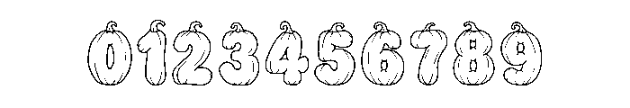 Pumpkin Garden Outline Font OTHER CHARS