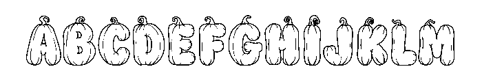 Pumpkin Garden Outline Font UPPERCASE