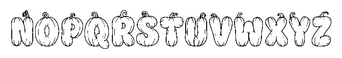 Pumpkin Garden Outline Font UPPERCASE