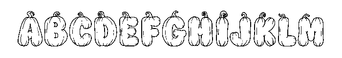 Pumpkin Garden Outline FONT