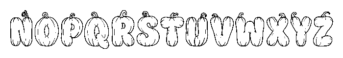 Pumpkin Garden Outline Font LOWERCASE