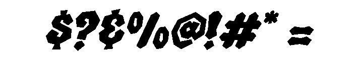 Pumpkin Haunt Slant Regular Font OTHER CHARS
