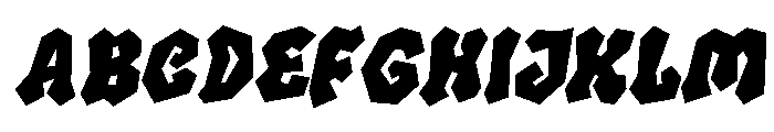Pumpkin Haunt Slant Regular Font UPPERCASE
