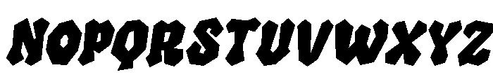 Pumpkin Haunt Slant Regular Font UPPERCASE