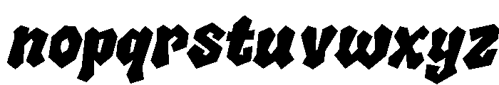 Pumpkin Haunt Slant Regular Font LOWERCASE
