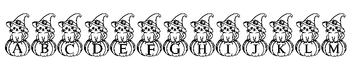 Pumpkin Meow Font UPPERCASE
