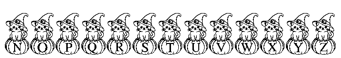 Pumpkin Meow Font UPPERCASE