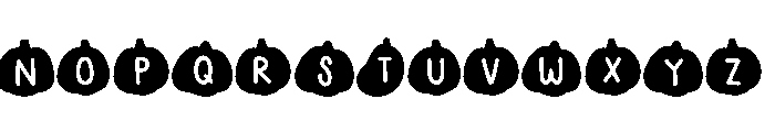 Pumpky Font LOWERCASE