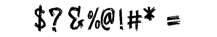 Punk Terror Regular Font OTHER CHARS
