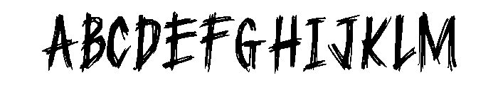 Punk Terror Regular Font UPPERCASE