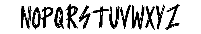Punk Terror Regular Font UPPERCASE