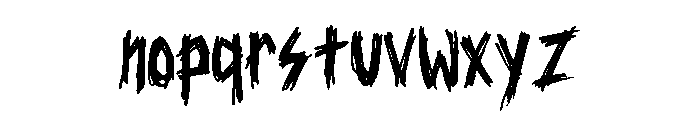 Punk Terror Regular Font LOWERCASE