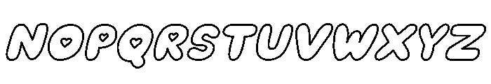 Puppy Love Soda Outline Italic Font UPPERCASE
