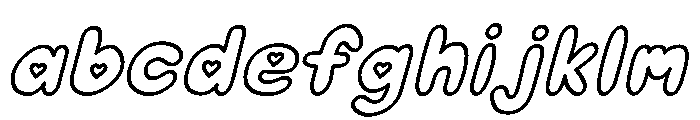 Puppy Love Soda Outline Italic FONT