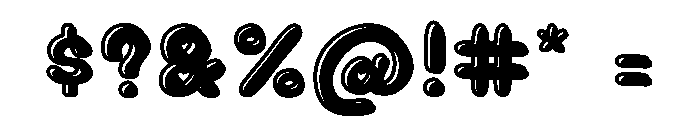 Puppy Love Soda Outline Shadow Font OTHER CHARS