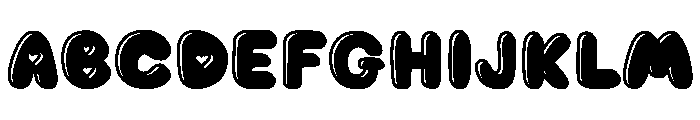 Puppy Love Soda Outline Shadow Font UPPERCASE