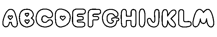 Puppy Love Soda Outline Font UPPERCASE