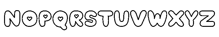 Puppy Love Soda Outline Font UPPERCASE