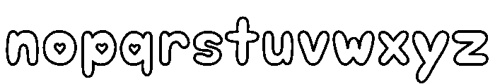 Puppy Love Soda Outline Font LOWERCASE