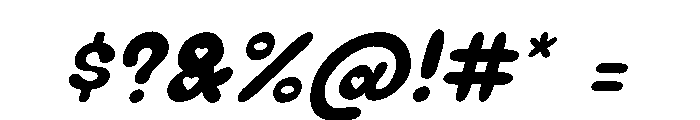 Puppy Love Soda Solid Italic Font OTHER CHARS