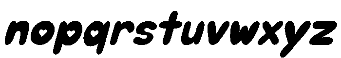 Puppy Love Soda Solid Italic Font LOWERCASE