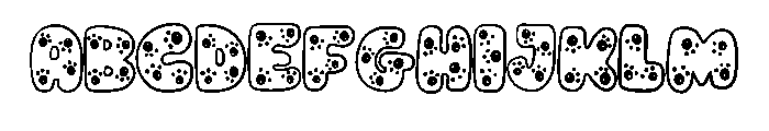 Puppy Paws By Squeeb Cr Regular Font UPPERCASE