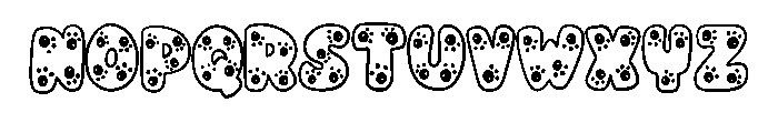 Puppy Paws By Squeeb Cr Regular Font LOWERCASE