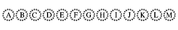 Puppy Paws Font UPPERCASE