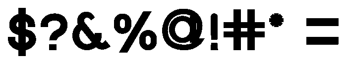 Pushclo Bold Font OTHER CHARS