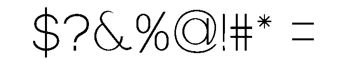 Pushclo Light Font OTHER CHARS