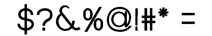 Pushclo Font OTHER CHARS