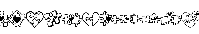 Puzzle of Love Font UPPERCASE