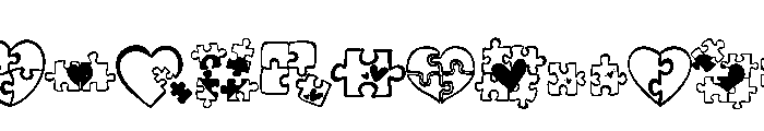 Puzzle of Love Font UPPERCASE