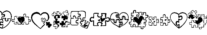 Puzzle of Love Font LOWERCASE