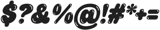 Puddy Gum Italic Buble otf (400) Font OTHER CHARS