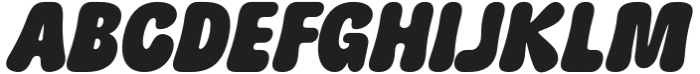 PuddyGum-Italic otf (400) Font UPPERCASE