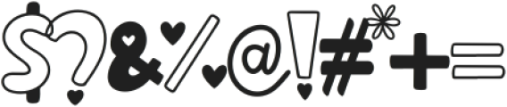 Puffy Love Style otf (400) Font OTHER CHARS