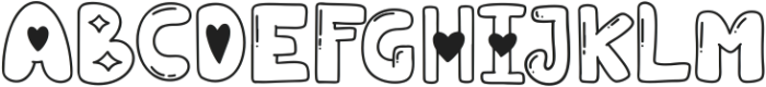 Puffy Love Style otf (400) Font UPPERCASE