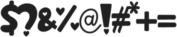 Puffy Love otf (400) Font OTHER CHARS