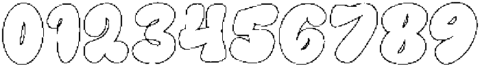 Puffy Play Outline otf (400) Font OTHER CHARS