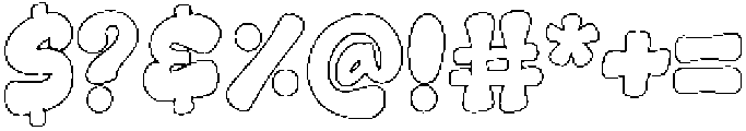 Puffy Play Outline otf (400) Font OTHER CHARS