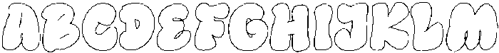 Puffy Play Outline otf (400) Font UPPERCASE