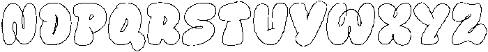 Puffy Play Outline otf (400) Font UPPERCASE