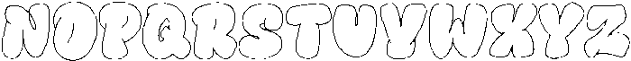 Puffy Play Outline otf (400) Font LOWERCASE