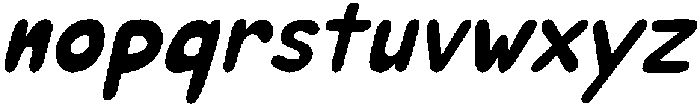 Puffy Soda Italic otf (400) Font LOWERCASE