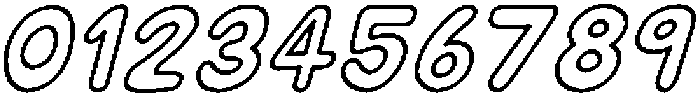 Puffy Soda Outline Italic otf (400) Font OTHER CHARS